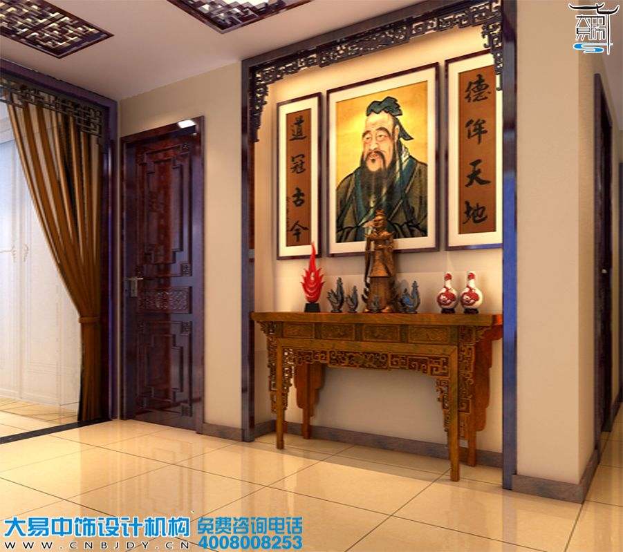 駐馬店新中式風(fēng)格家裝效果圖紅色典雅設(shè)計(jì)