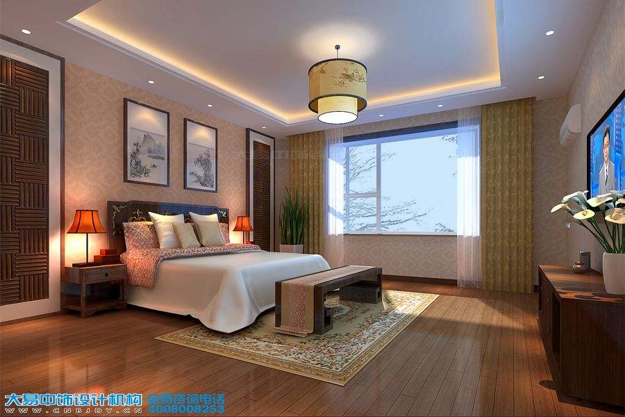 山西長治現(xiàn)代中式風格復式樓設(shè)計效果圖