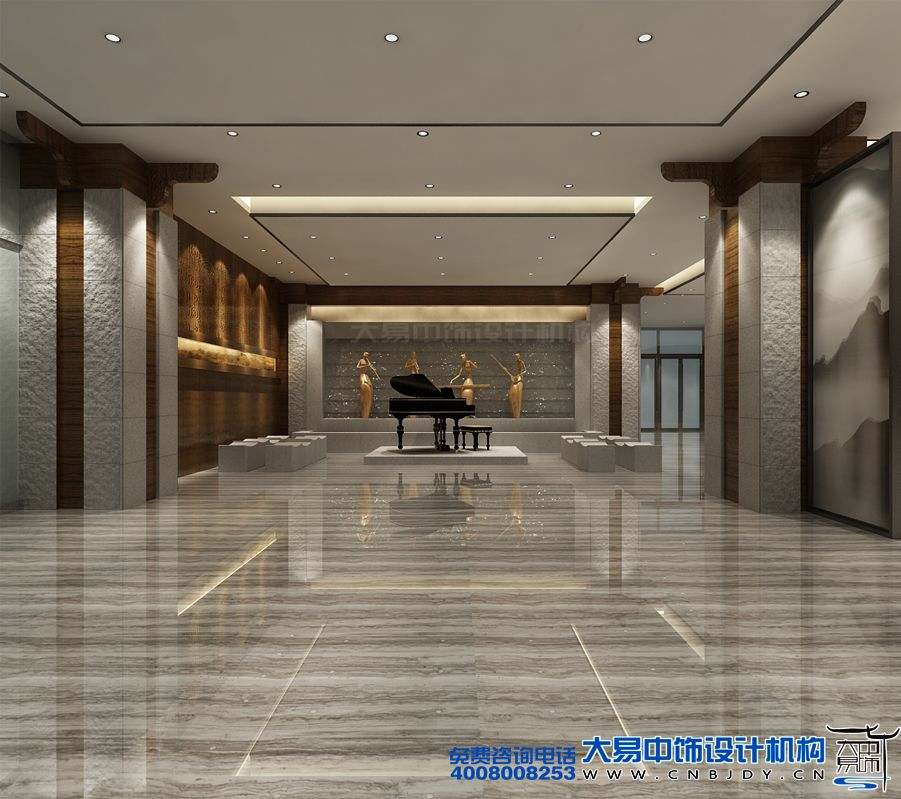 北京國際酒店新中式裝修風格設(shè)計古今藝術(shù)文化的碰撞