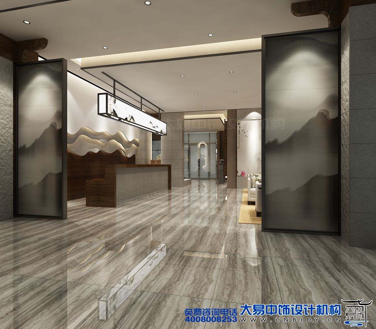 北京國際酒店新中式裝修風格設(shè)計古今藝術(shù)文化的碰撞