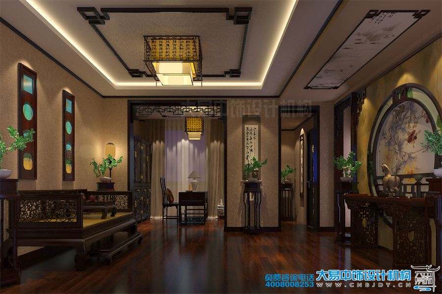 遼寧盤錦220平米別墅設計，感受中式別墅裝修的氣息