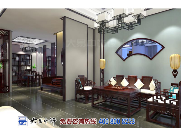 陜西西安紅木展廳中式裝修 古城墻下的傳統中式設計魅力