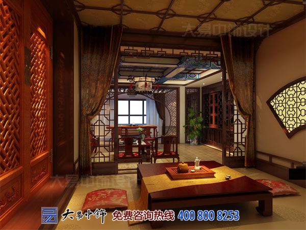 古典中式設(shè)計(jì)茶樓以純色醇香設(shè)計(jì)為元素構(gòu)建