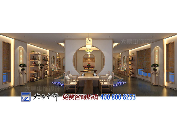 古琴會館中式裝修設(shè)計 此景只應(yīng)天上有