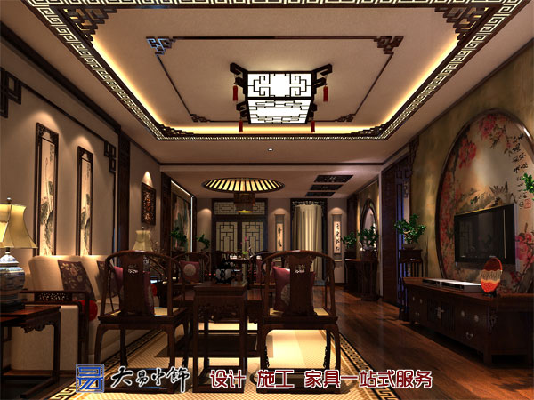 遼寧盤錦220平米別墅設計，感受中式別墅裝修的氣息