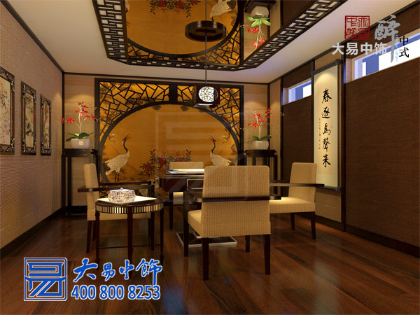 西安550平米別墅中式裝修 開(kāi)啟復(fù)古典雅精致生活